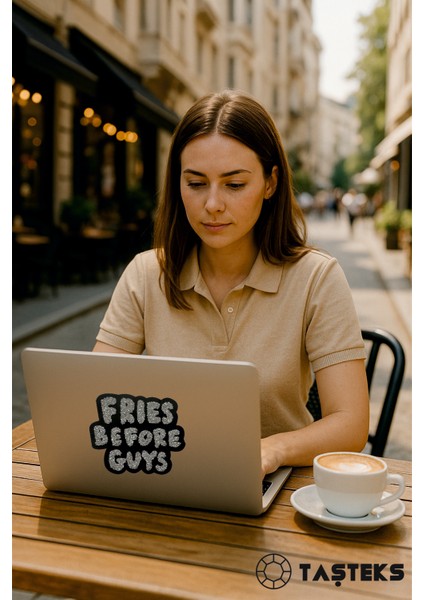 Taşlı Ütülenebilen Veya Sticker Olarak Kullanılabilen 'fries Before Guys' Yazı Modeli modelleri