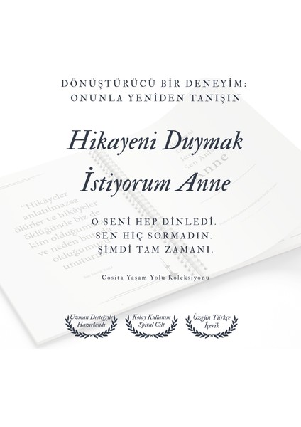 Anneler Için Hediye Etkileşimli Anı Defteri Duygusal Miras Kitabı Kelebek Broş Hediyeli Hikayeni Duymak Istiyorum Sen Anlat Anneözgün Türkçe Içerik Hediye Aile Anne
