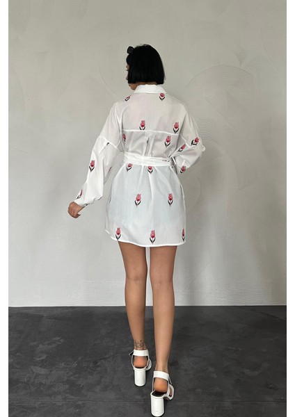 Vual Metraj Nakış Kuşaklı Gömlek fiyatları