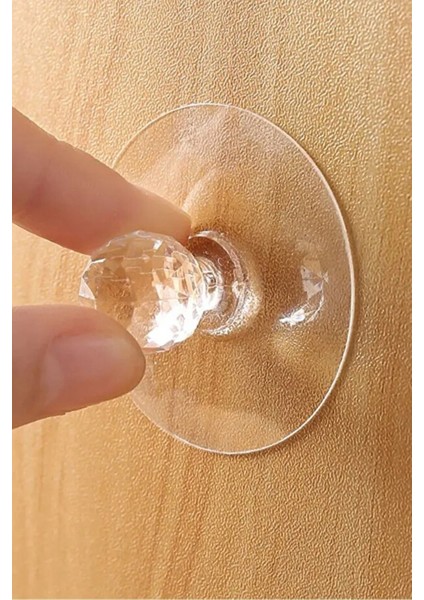 Yapışkanlı Pratik Kristal Askılık Dolap Çekmece Klozet Kapağı Kulbu Çok Amaçlı Kulp fırsatları