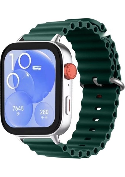 Watch Fit 3 & Fit 4 ile Uyumlu Seaflex Ocean Tokalı Soft Silikon Kordon – Yumuşak, Esnek, Suya Dayanıklı, Şık ve Rahat Bileklik Kayışı