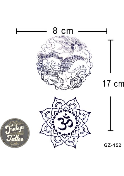 Yarı Kalıcı Dövme Geçici Mandala Dövmesi GZ-152