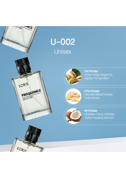 U-002 Frequence Unisex Parfüm 50 ml fiyatları