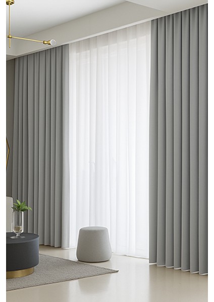 Açık Gri Blackout, Işık Geçirmez, Karartma Perde, Pilesiz, Lüks, Tek Kanat, Güneşlik fiyatları