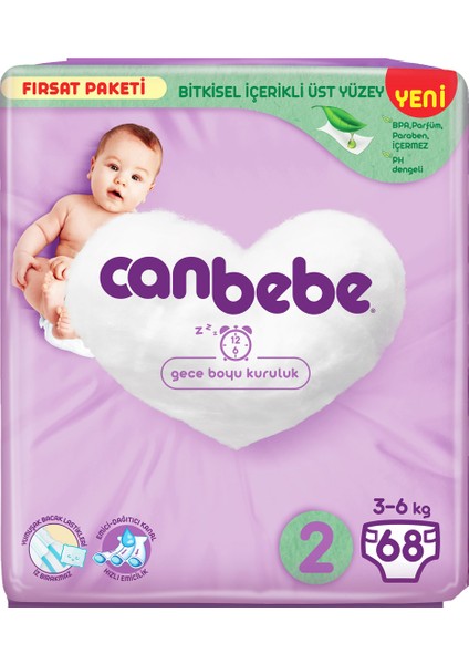 Fırsat Paketi Bebek Bezi 3-6 kg 68'li No:2