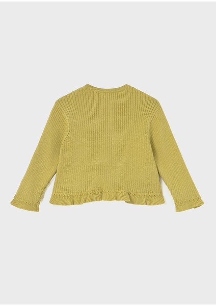 Kız Bebek Triko Hırka (1-4 Yaş) – Yeşil Renk, Uzun Kollu, Düğmeli, Yumuşak Dokulu fiyatları