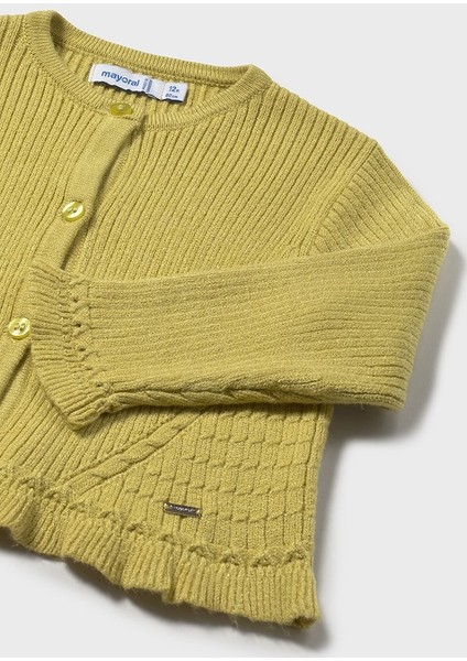 Kız Bebek Triko Hırka (1-4 Yaş) – Yeşil Renk, Uzun Kollu, Düğmeli, Yumuşak Dokulu modelleri