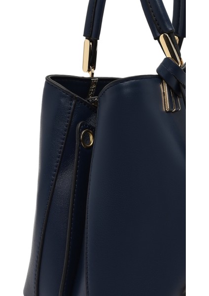 Kadın Lacivert Uzun Askılı Aksesuar Detaylı Kol Çantası 25WBD262718