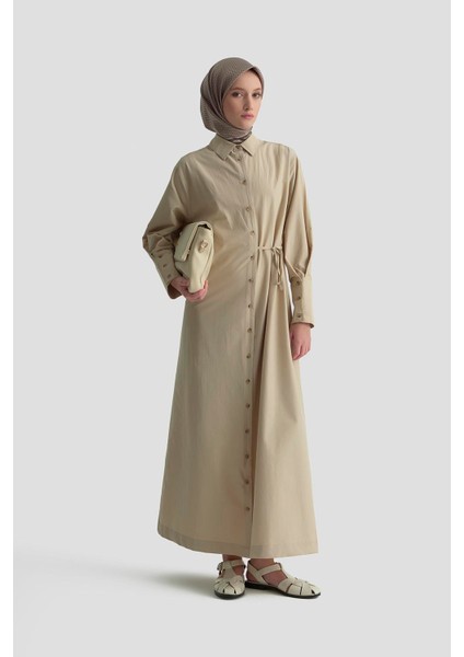 Gömlek Elbise 25KD1003 Vizon