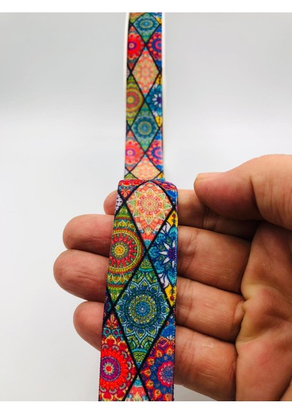 5 Metre Desenli Kadife Kurdele 25 Mm, Keten, Saten, Kadife, Ohça, Süsleme, Çeyiz, Gelin, Nişan, Söz, Paketleme, Fiyonk