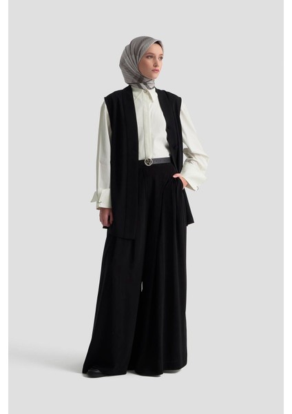 Asimetrik Yelek 25K4801 Siyah fiyatları