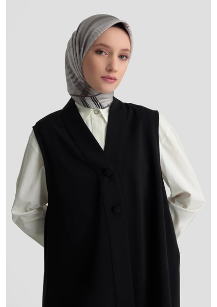 Asimetrik Yelek 25K4801 Siyah modelleri