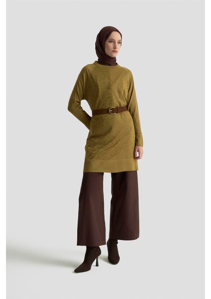 Trend Triko Tunik 25KTD4114 Yağ Yeşili