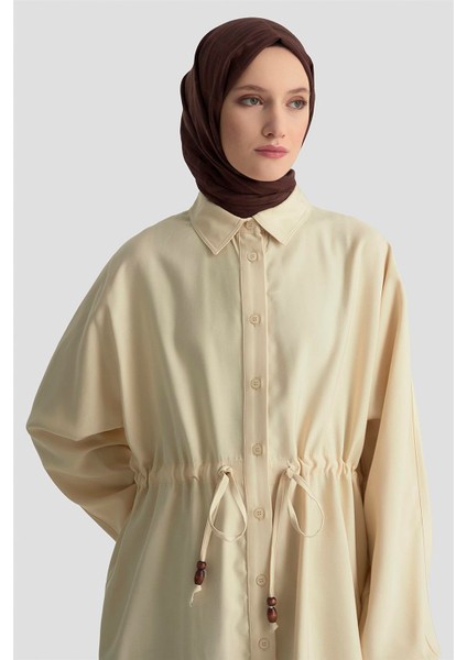 Bağcıklı Safari Tunik 25KD9012 Bej fiyatları