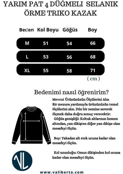 Oversize Selanik Örgü 4 Düğmeli Yarım Pat Rahat Kalıp Erkek Triko Kazak - Indigo