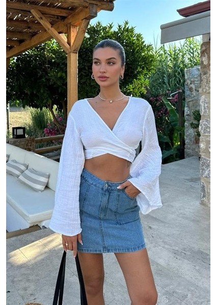 Cecile Denim Mini Etek 4015-17