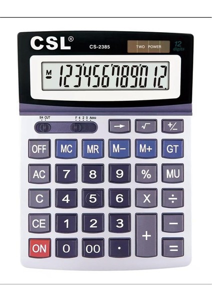 CS-2385 12 Hane Masa Tipi Oynar Başlıklı Hesap Makinesi
