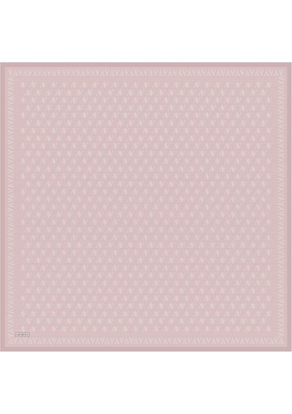 Monogram Desenli Saf Ipek Twill Eşarp 9412D 88