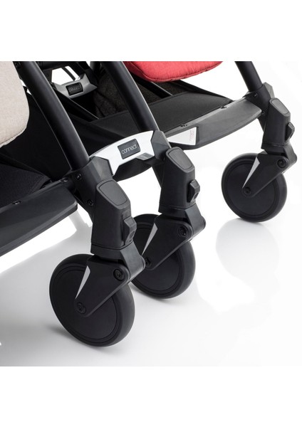 Connect³ Ikiz Bebek Arabası / Black - Grey Melange & Yan Düzenleyici Çanta Hediyeli indirimleri