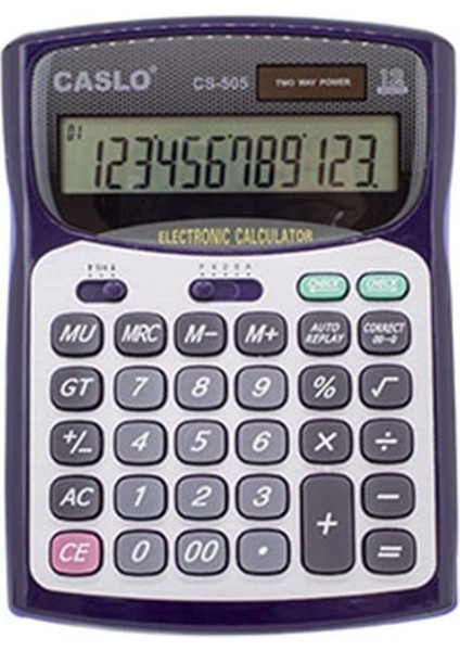 CS-505 12 Hane Masa Tipi Işlem Kontrollü Su Geçirmez Hesap Makinesi