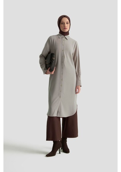 Tunik Elbise 25KD1017 Bej