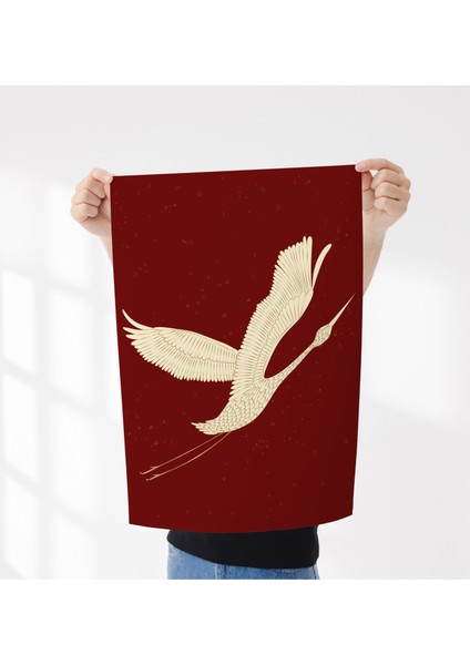 Erçevesiz Poster Turna Dijital Baskı Poster Turna Kuşu, Minimalist Soyut Hayvan Temalı Poster