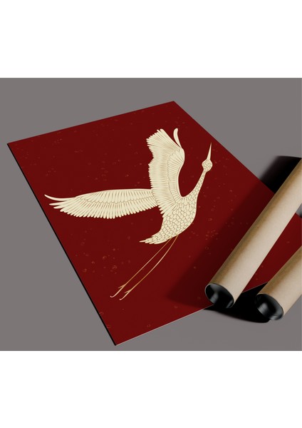 Erçevesiz Poster Turna Dijital Baskı Poster Turna Kuşu, Minimalist Soyut Hayvan Temalı Poster modelleri