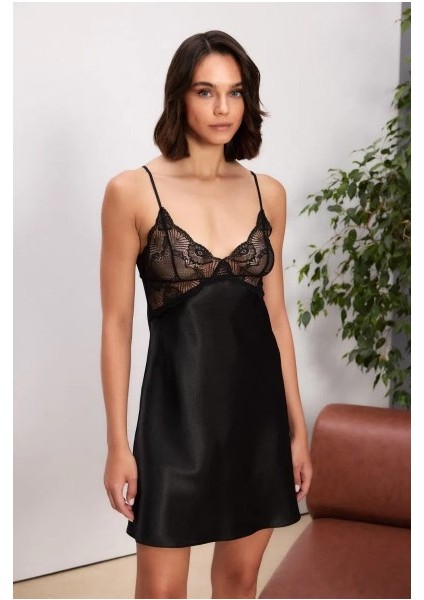 Saten Dantelli Kadın Gecelik ve Sabahlık Takımı - 4500 fırsatları