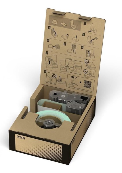 BR-VN24WB Vinil Beyaz Üzeri Siyah 24MM 45METRE Etiket