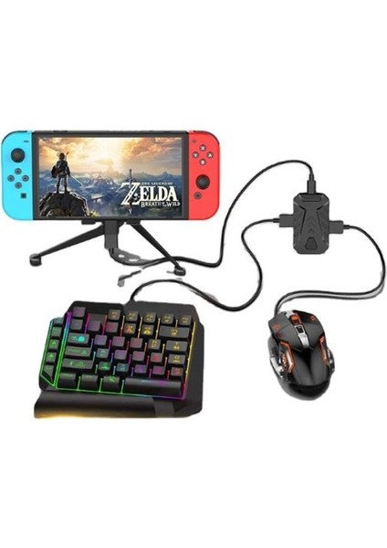7 in 1 Gaming Combo Set – PS4 - PS3 - XBOX - Nintendo Switch Uyumlu Klavye ve Mouse ile Oyun aksesuar paketi indirimleri