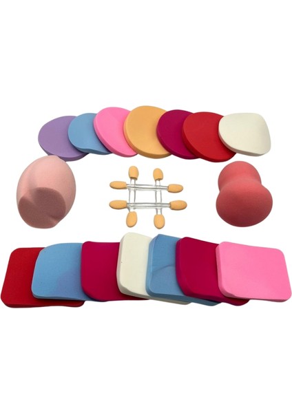 Makyaj Süngeri Seti Özel Kavanoz Kutulu 20 Parça modelleri