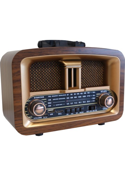 RT-876 Bluetooth Fm-Usb-Tf-Aux Şarjlı Nostaljik Radyo