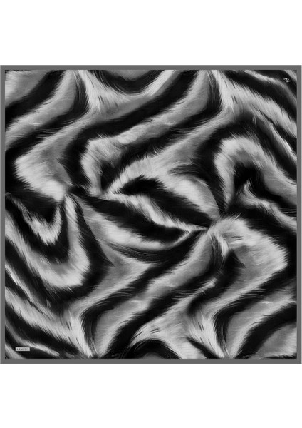 Leopar Desenli Saf Ipek Twill Eşarp 9432D 34