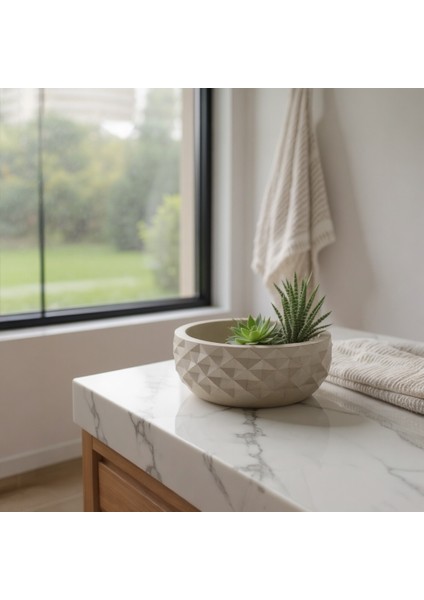 Piramit Desenli Çok Amaçlı Dekoratif Kase 20X6 cm