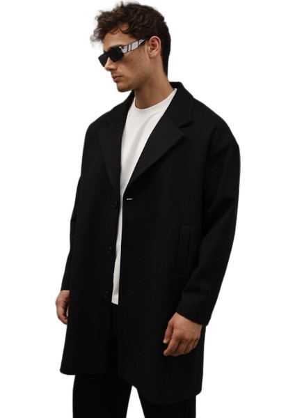 Kaşe Erkek Kaban Siyah