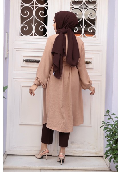 Düğmeli Bisküvi Tesettür Tunik 32172BS modelleri