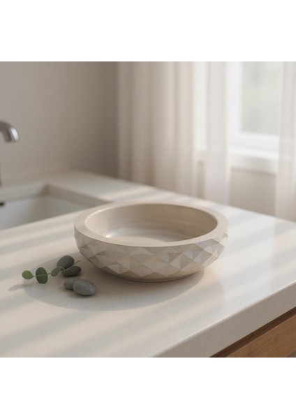 Piramit Desenli Çok Amaçlı Dekoratif Kase 20X6 cm fırsatları