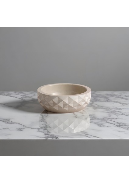 Piramit Desenli Çok Amaçlı Dekoratif Kase 20X6 cm