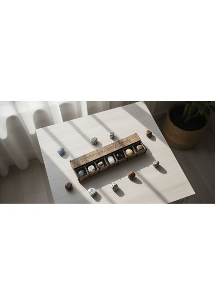 Tütsü 7 Çakra Enerji Kutusu – Doğal Kristal Taş Seti, Meditasyon ve Enerji Dengeleme, Şifa Taşları fırsatları