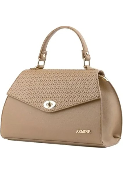 Örgülü El ve Omuz Bayan Çanta- 409 Vizon