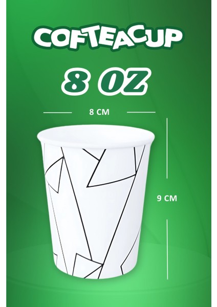 Cofteacup Karton Bardak 500 Adet 8 Oz - 240 ml fiyatları