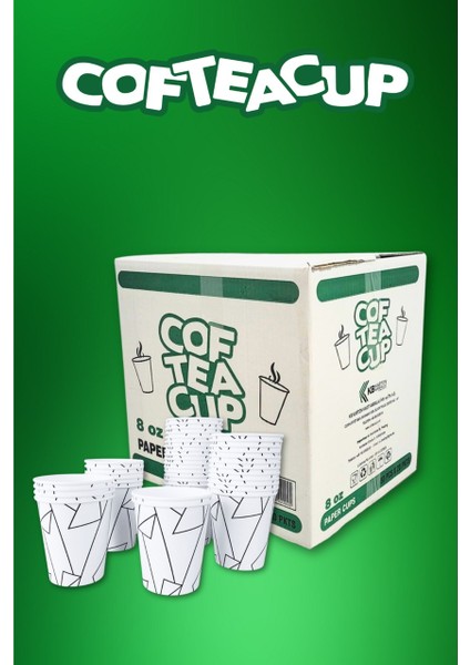 Cofteacup Karton Bardak 500 Adet 8 Oz - 240 ml fırsatları