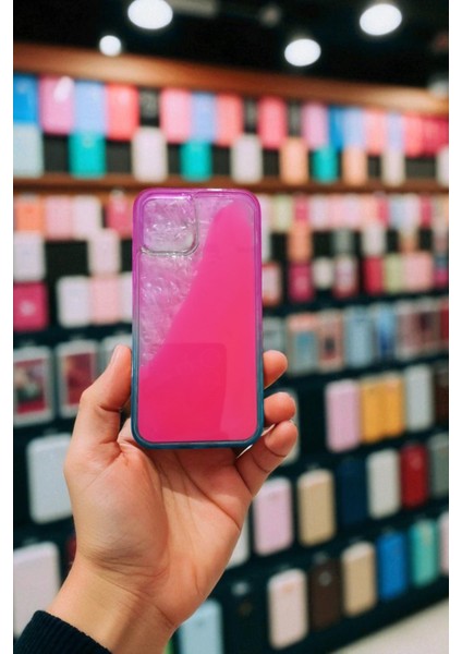 Iphone 12 / 12 Pro Uyumlu Neon Bumper Parlayan Fosforlu Pembe Sulu Kılıf fırsatları