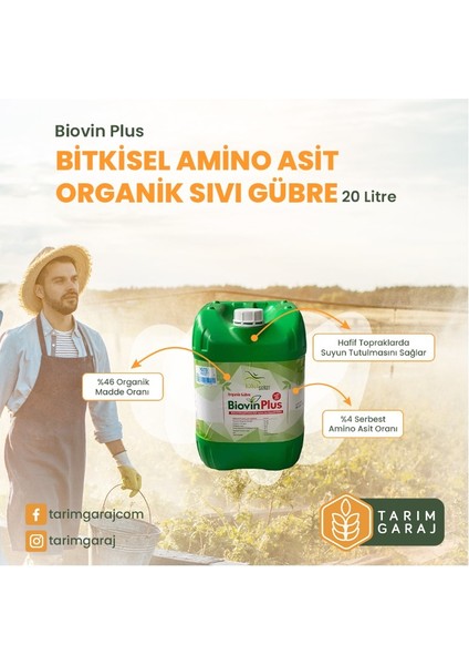 Bitkisel Amino Asit Organik Sıvı Gübre 20 Litre