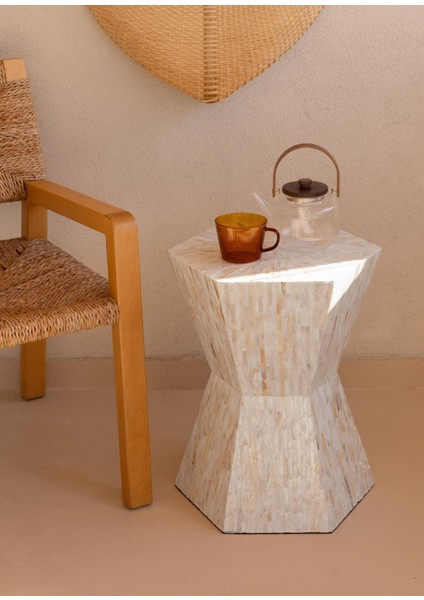 Sedef Tabure Yan Sehpa 35X40X50 cm TLC0129 fiyatları