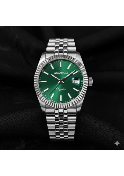 QMG941.370 Erkek Kol Saati | 41MM, Otomatik Mekanizma, Safir Cam, 10 Atm, Yeşil Kadran fırsatları