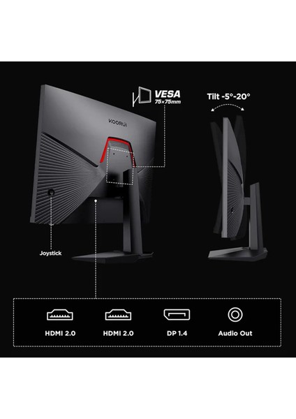 1ms 180Hz 24.5" 1920X1080 Fhd Gaming Monitör 25E3A modelleri