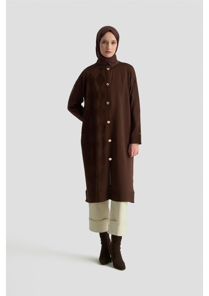 Trend Triko Hırka 25KTD4124 Acı Kahve