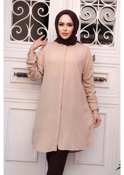 Düğmeli Bisküvi Tesettür Tunik 11715BS fiyatları