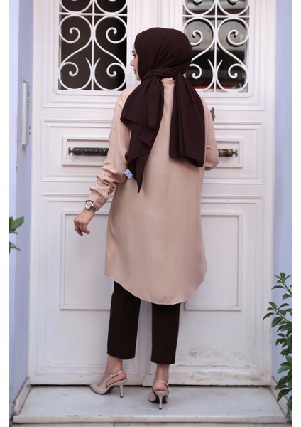 Düğmeli Bisküvi Tesettür Tunik 11715BS modelleri